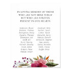 Burgundy Flowers School Class Reunion Memorial