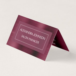 Burgundy Foil Marsala Foil Modern Business Card