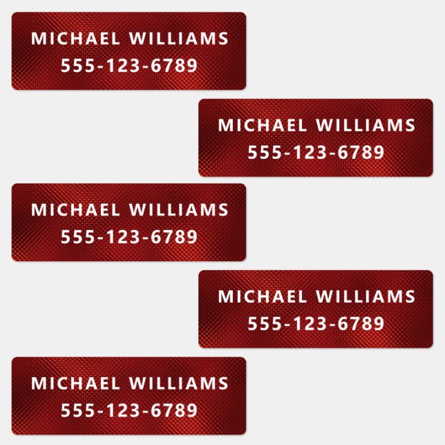 Burgundy Foil Textured Personalised Name Clothing (Group)