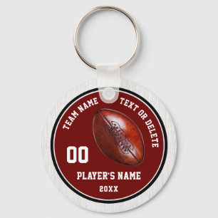 Burgundy Football Team Gift Ideas or Your Colours Key Ring