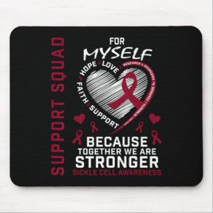 Burgundy For Myself Sickle Cell Awareness Items Pr Mouse Mat