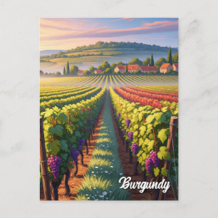 Burgundy France Travel Postcard