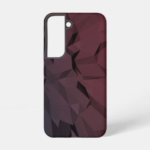 Burgundy Geometric Polygons Galaxy S22 Cases