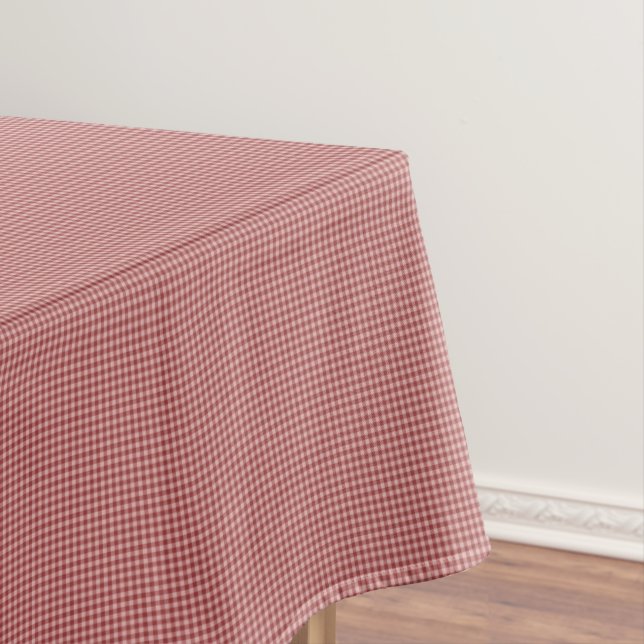 Burgundy Gingham-52x70 COTTON TABLECLOTH (In Situ)