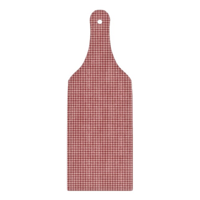 Burgundy Gingham-CUTTING BOARD PADDLE (Front)
