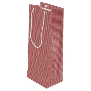 Burgundy Gingham-WINE GIFT BAG