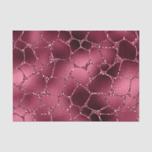 Burgundy Glam Foil Giraffe Tissue Paper