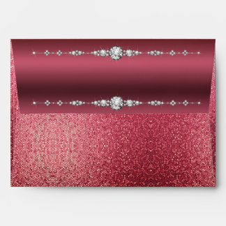 Burgundy Glam Romance Envelope