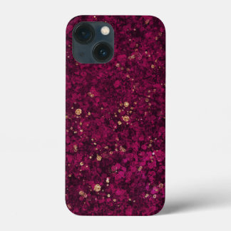 burgundy glitz iPhone 13 mini case