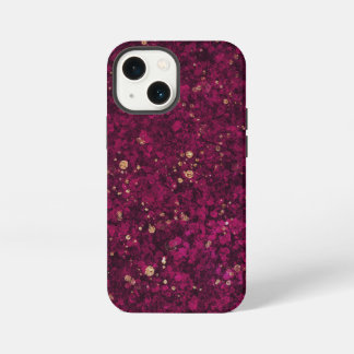 burgundy glitz iPhone 13 mini case