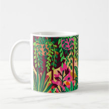 Burgundy & Gold Botanical Greenhouse Mug