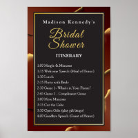 Burgundy Gold Bridal Shower 🌿 Elegant Ink 