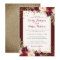 Burgundy Gold Confetti Floral Wedding Invitation