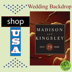 Burgundy Gold 🌿 Elegant Inky Abstract Wedding Hanging Tapestry