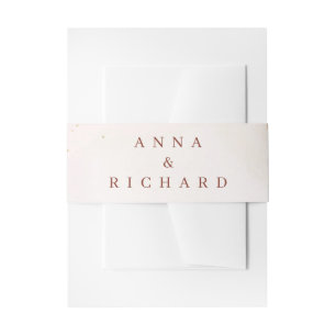 Burgundy & Gold Floral Wedding Invitation Belly Band