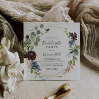 Burgundy Gold Geometric Bachelorette Party