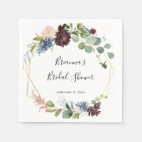 Burgundy Gold Geometric Bridal Shower