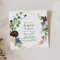 Burgundy Gold Geometric Surprise Party