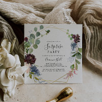 Burgundy Gold Geometric Surprise Party