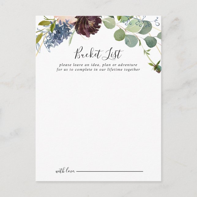 Burgundy Gold Geometric Wedding Bucket List Cards (Front)