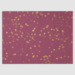Burgundy Gold Glam Confetti Tissue Paper