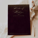 Burgundy Gold Glitter Words of Wisdom   Advice Card<br><div class="desc">This burgundy gold glitter wedding words of wisdom advice card is perfect for a rustic wedding. The simple and stylish design features classic and fancy script typography in gold with glitter in a burgundy background. These cards are perfect for a wedding, bridal shower, baby shower, graduation party & more. Personalise...</div>