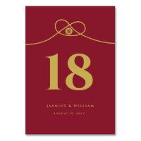 Burgundy Gold Knot Union Double Happiness Chinese