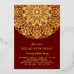 Burgundy & Gold Lace Elegant Eid Feast
