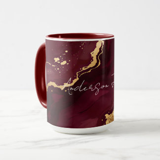 Burgundy Gold Luxury Trendy Collection Mug