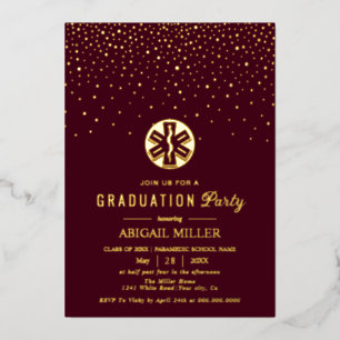 Burgundy, gold paramedic Class Of 2026 graduation
