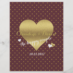 Burgundy & Gold Polka Dot Wedding Party