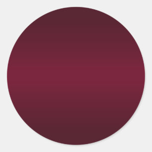 Burgundy Gradient Blank Classic Round Sticker