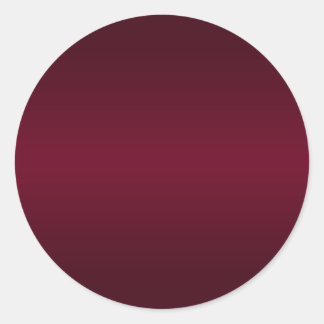 Burgundy Gradient Blank Classic Round Sticker