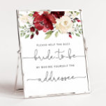 Burgundy help the busy bride Address an Envelope Poster<br><div class="desc">Burgundy floral help the busy bride Address an Envelope
Matching items available.</div>