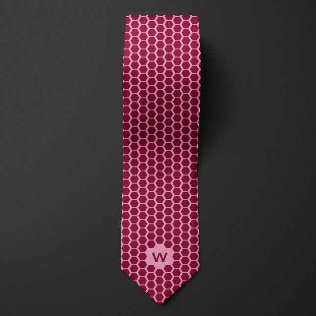Burgundy Honeycomb Casual Tie (Creator Uploaded)
