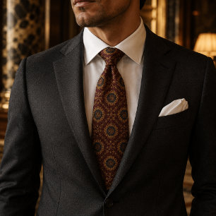 Burgundy Italian Medallion Luxury Tie
