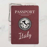 Burgundy Italy Passport