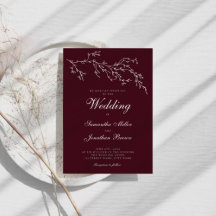 Burgundy & Ivory Botanical Elegant Wedding