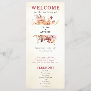 Burgundy & Ivory Elegant Floral Programme