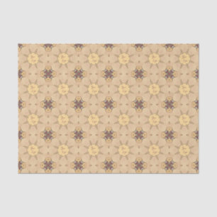 Burgundy Ivory Moroccan Geometric Business Logo Tissue Paper