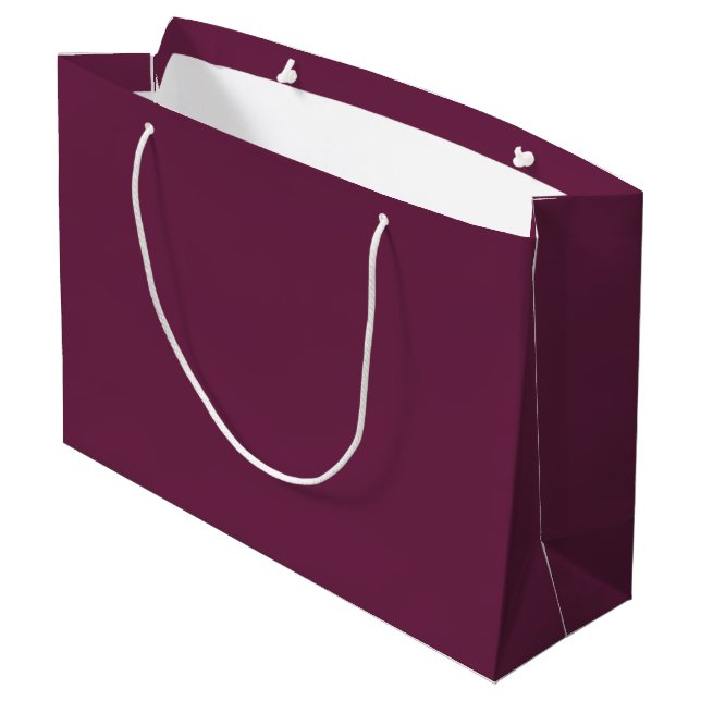 Burgundy Large Gift Bag – Single Colour Design (Back Angled)