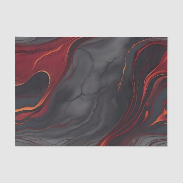 Burgundy Lava Marble Tissue Paper (Front)