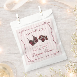 Burgundy Lingerie Shower Bachelorette Dessert Favour Bags