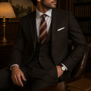 Burgundy Luxury Old Money Wedding & Formal Tie