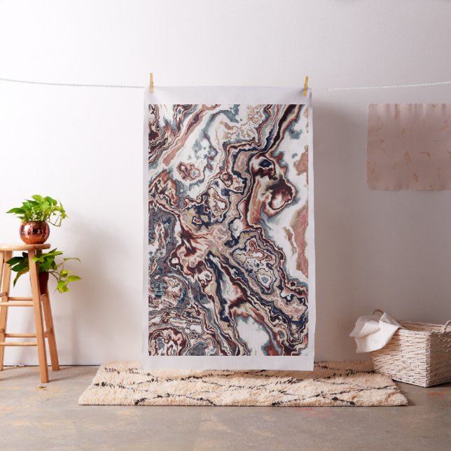 Burgundy Marble Canyon Flow Fabric (In Situ)