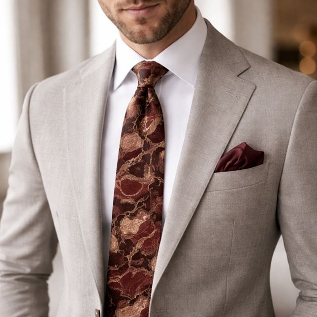 Burgundy Marble Design Tie (Creator Uploaded)