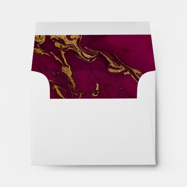 Burgundy Marble Note envelopes (Back (Bottom))