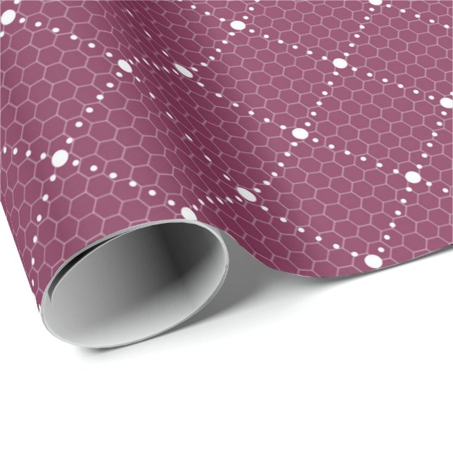 Burgundy Maroon Delicate Lace White Elegant Wrapping Paper (Roll Corner)