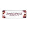 Burgundy Marsala Fall Peony Wedding Address Labels