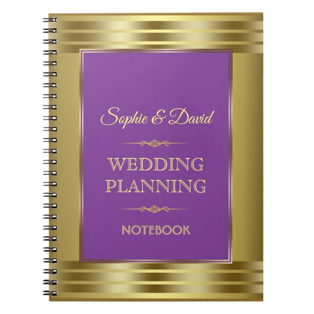 Burgundy Marsala Floral Fall Wedding Planner Notebook (Front)
